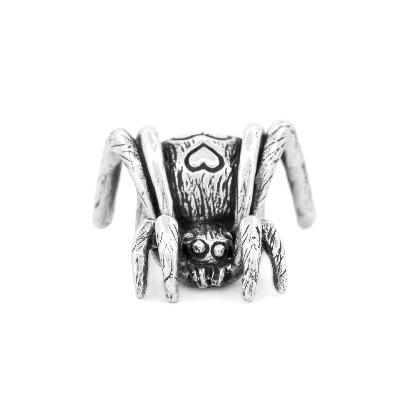 Silver Black Raven Beads Black Widow Sterling Silver Charm by The Alternative Bead