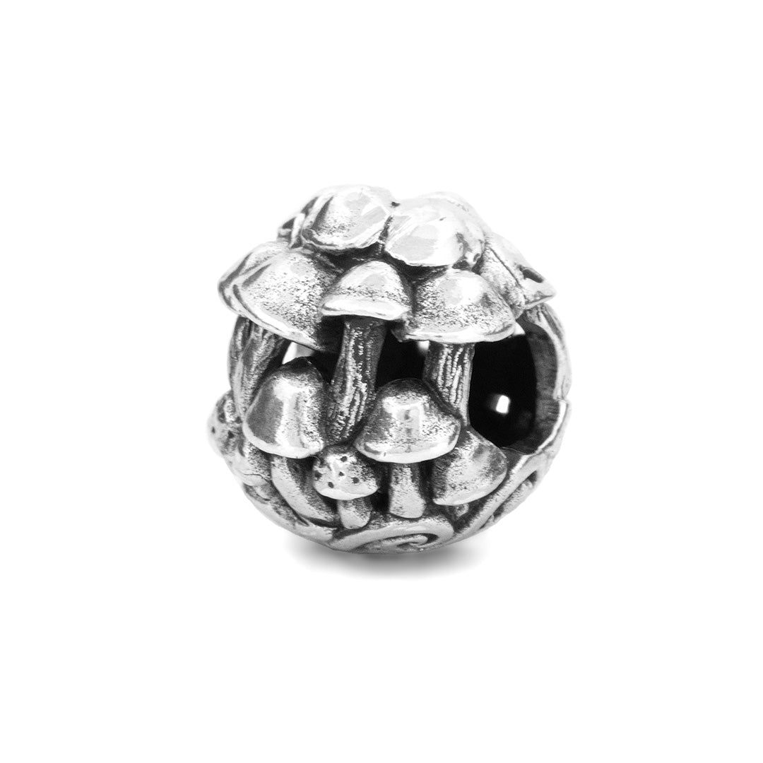 Silver Black Raven Beads Magic mushrooms 2.0 Sterling Silver Charm by The Alternative Bead