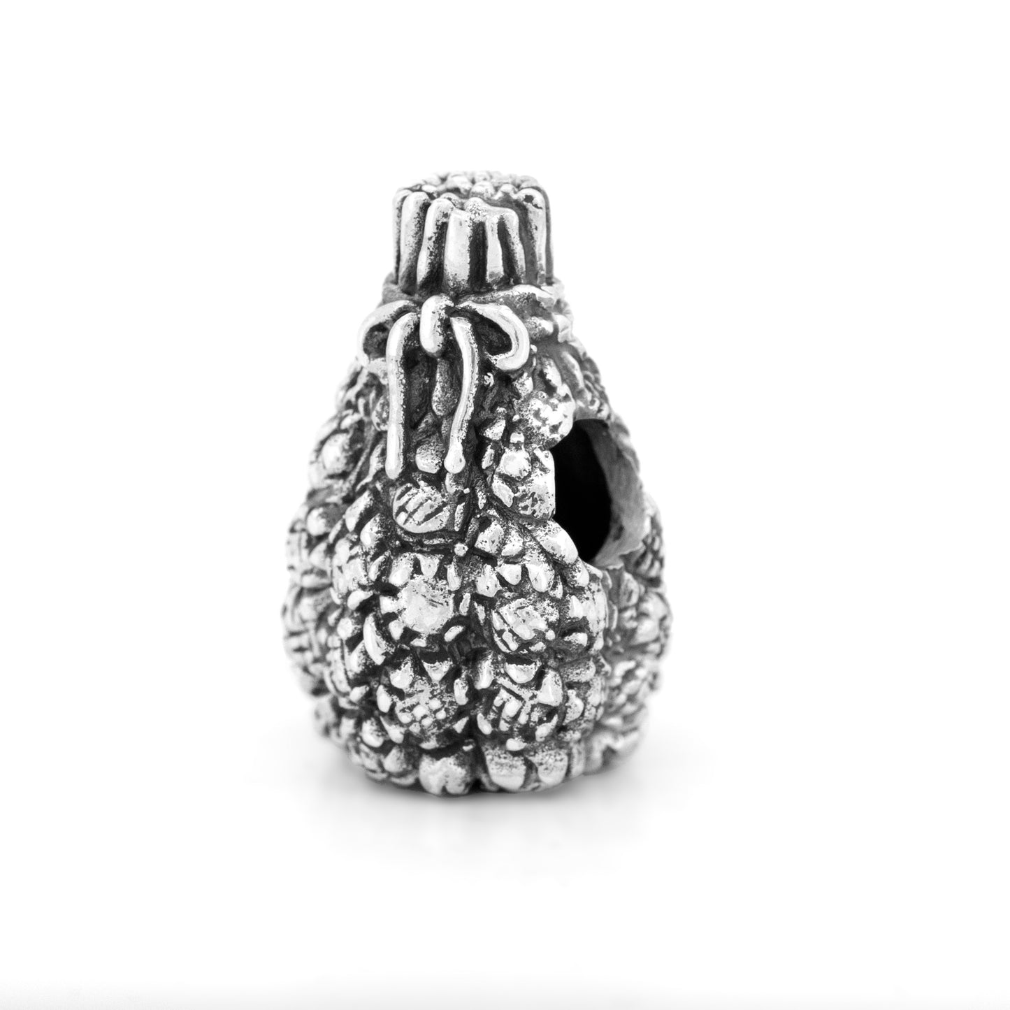 Silver Black Raven Beads Lavender Sterling Silver Charm by The Alternative Bead