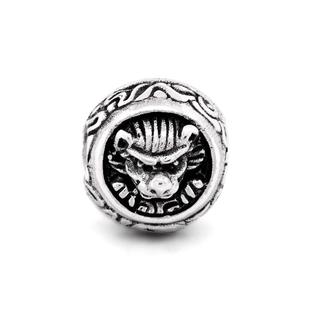 Silver Black Raven Beads Gargoyle China Sterling Silver Charm by The Alternative Bead