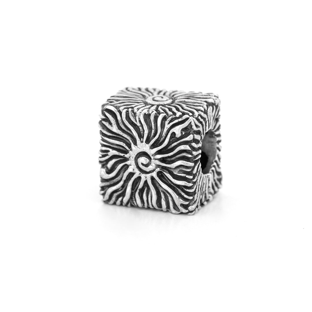 Silver Black Raven Beads Sun Energy LE Sterling Silver Charm by The Alternative Bead