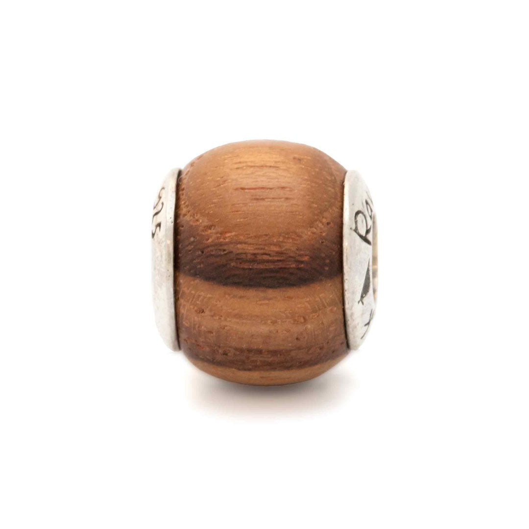Silver Black Raven Beads Teak Wood Wood Charm by The Alternative Bead