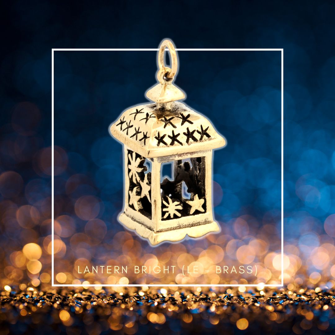 Silver Black Raven Beads Lantern Bright (Brass) by The Alternative Bead