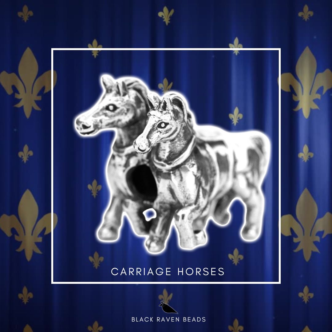 Black Raven Beads Carriage Horses silver sterling-silver Charm by The Alternative Bead. Your official Black Raven Beads Retailer from Germany
