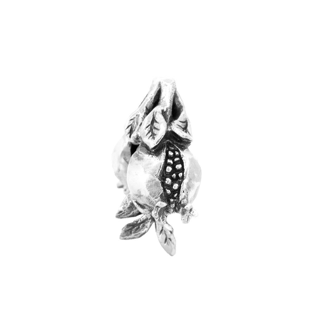 Silver Black Raven Beads Pomegranate Sterling Silver Charm by The Alternative Bead