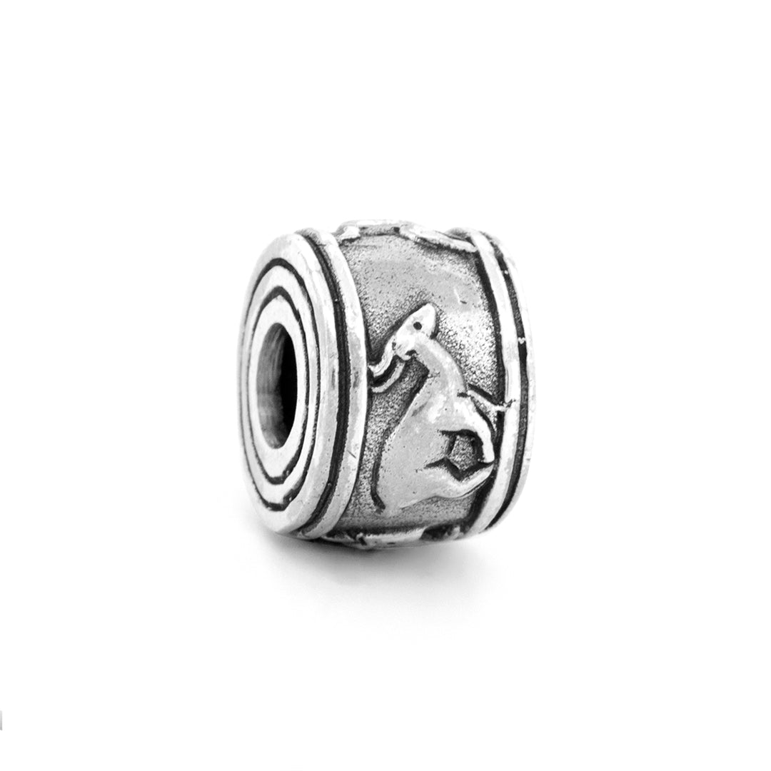 Silver Black Raven Beads Impala Sterling Silver Charm by The Alternative Bead