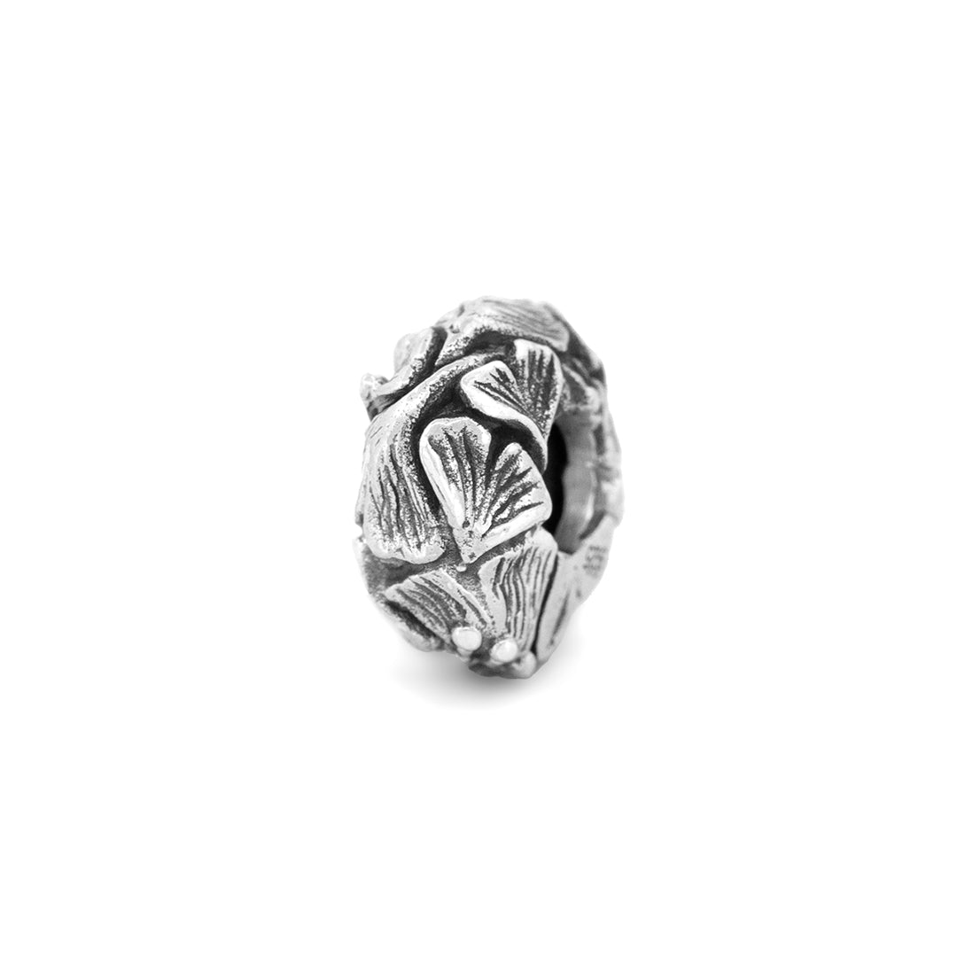Silver Black Raven Beads Ginkgo Stopper Stopper by The Alternative Bead