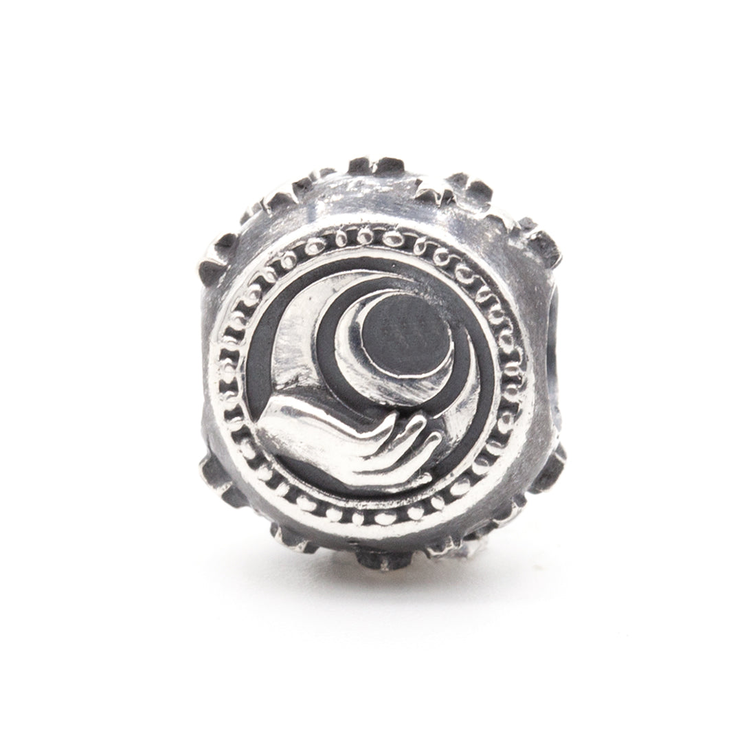 Silver Black Raven Beads Balancing the Light and Dark Sterling Silver Charm by The Alternative Bead