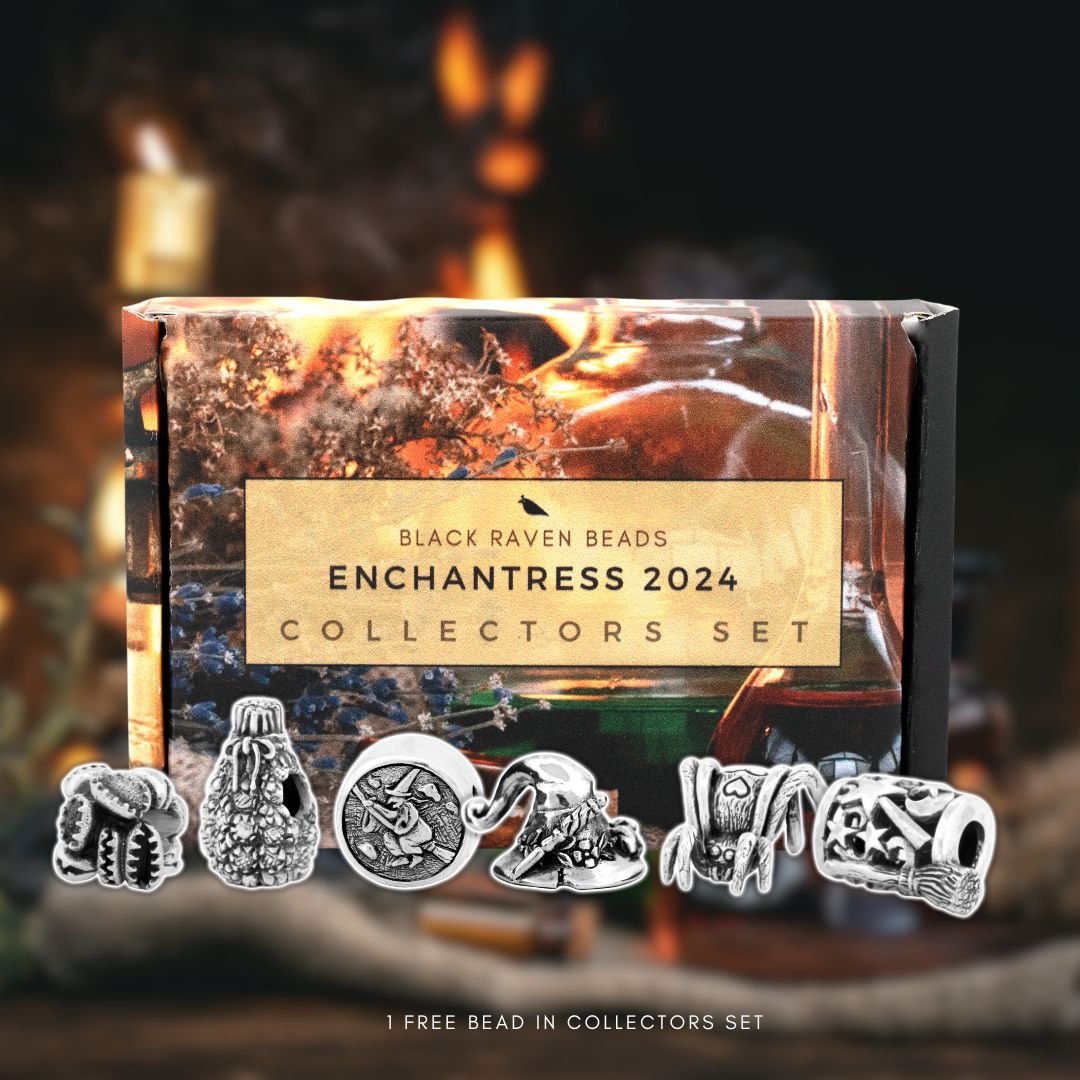 Silver Black Raven Beads Enchantress Collectors Set 2024 Sterling Silver Charm by The Alternative Bead