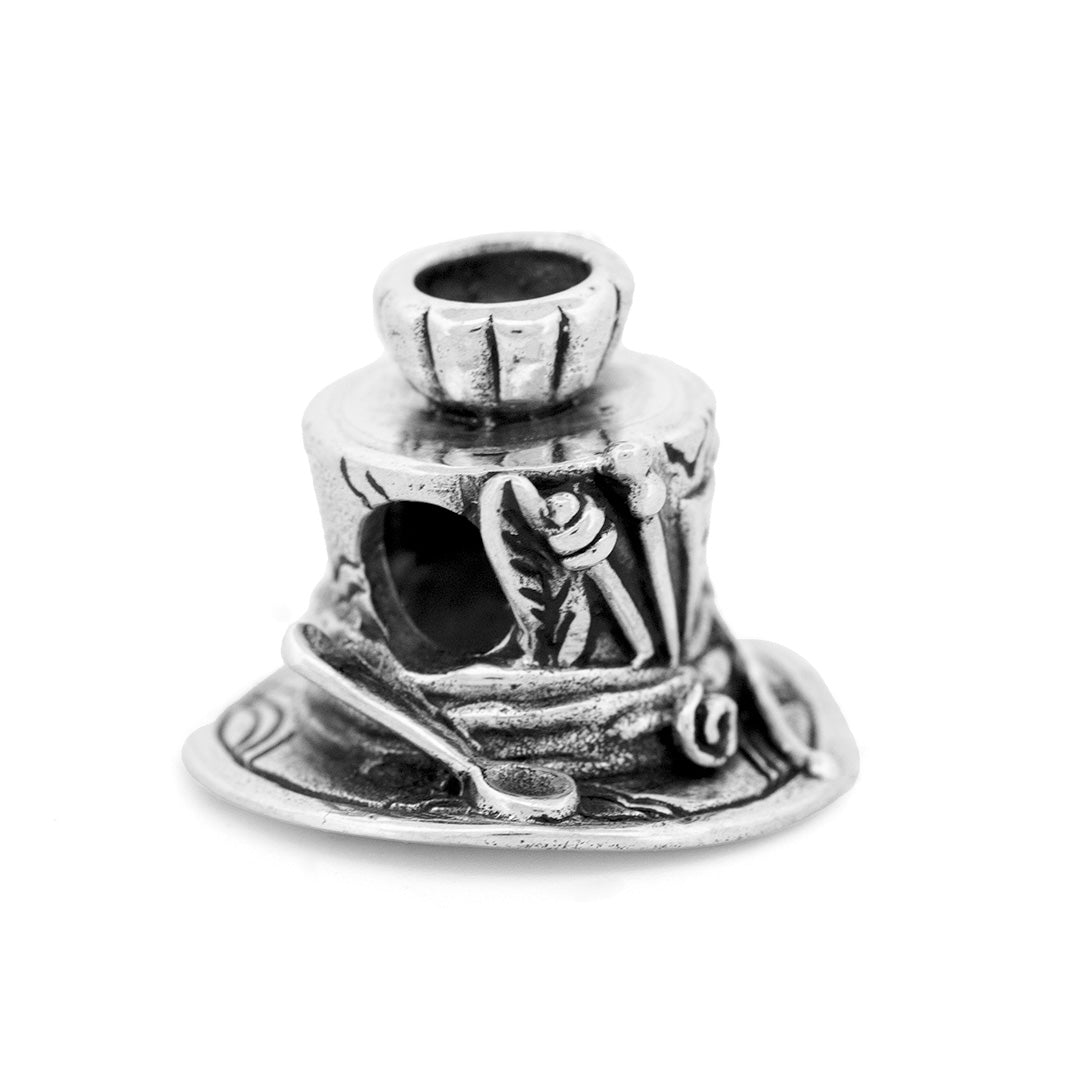 Black Raven Beads Mad Hatter Hat silver sterling-silver Charm by The Alternative Bead. Your official Black Raven Beads Retailer from Germany