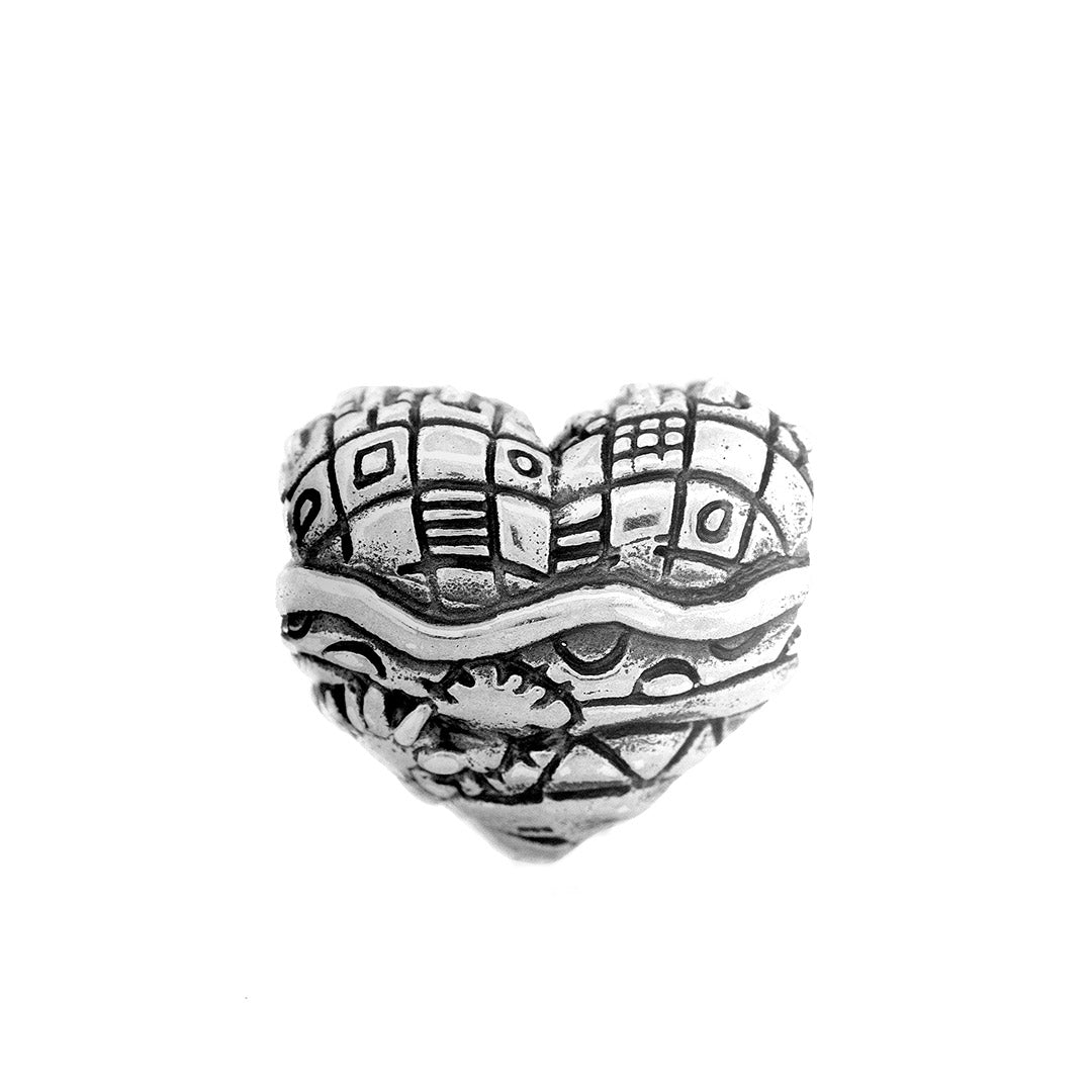 Silver Black Raven Beads Cuddling Cats Sterling Silver Charm by The Alternative Bead
