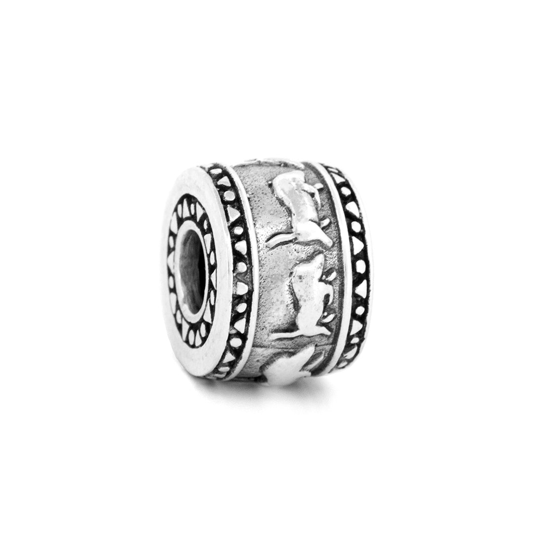 Silver Black Raven Beads Warthog Sterling Silver Charm by The Alternative Bead