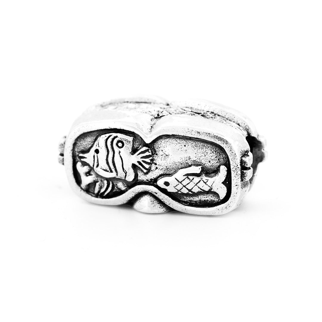 Silver Black Raven Beads Scuba mask Sterling Silver Charm by The Alternative Bead