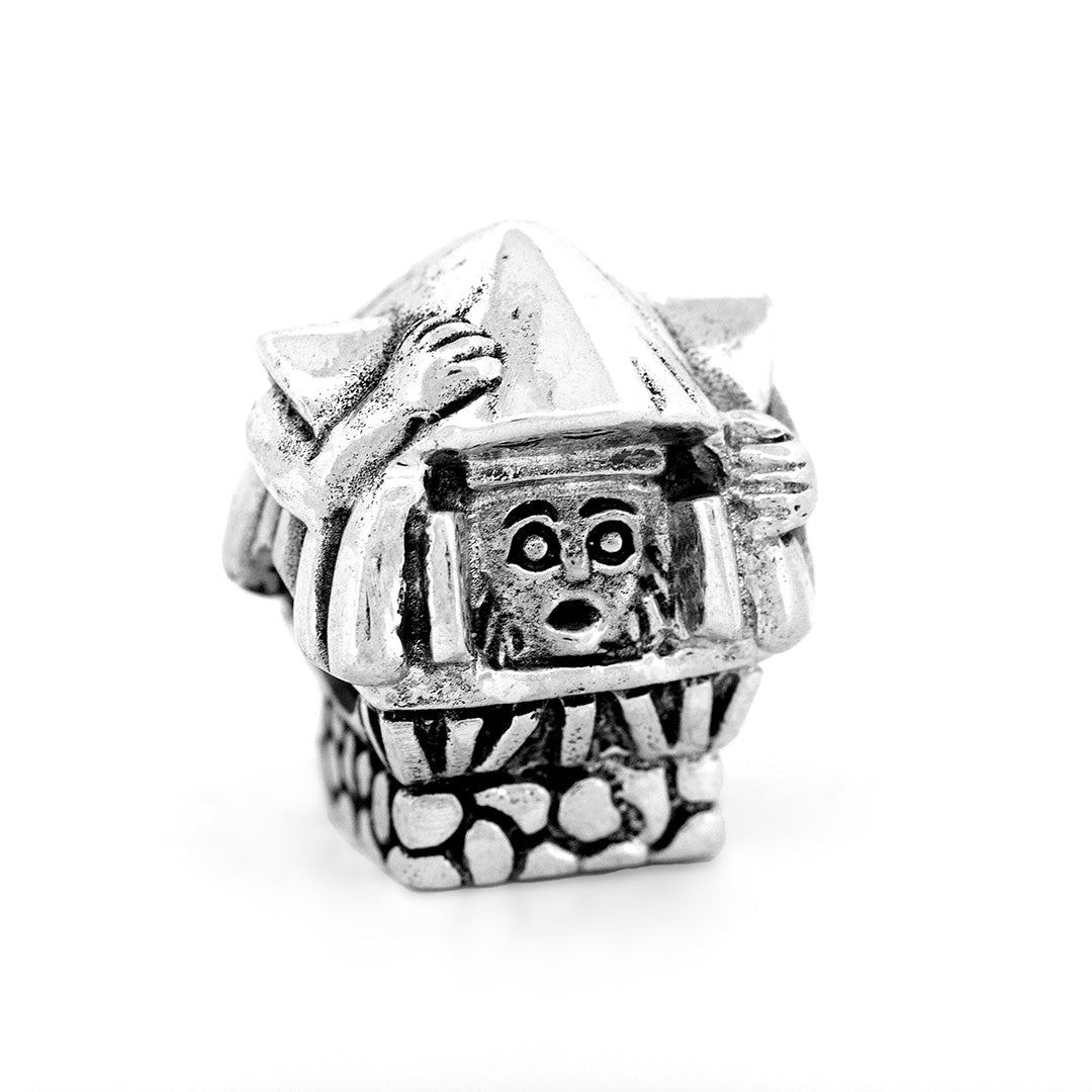 Silver Black Raven Beads Alice in the House Sterling Silver Charm by The Alternative Bead