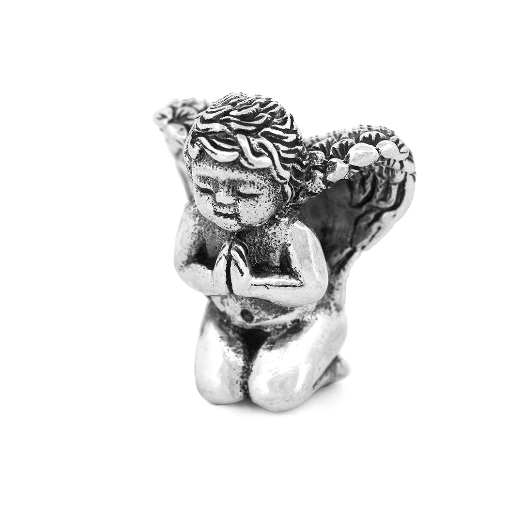 Silver Black Raven Beads Peaceful Angel (LE, 125) Sterling Silver Charm by The Alternative Bead