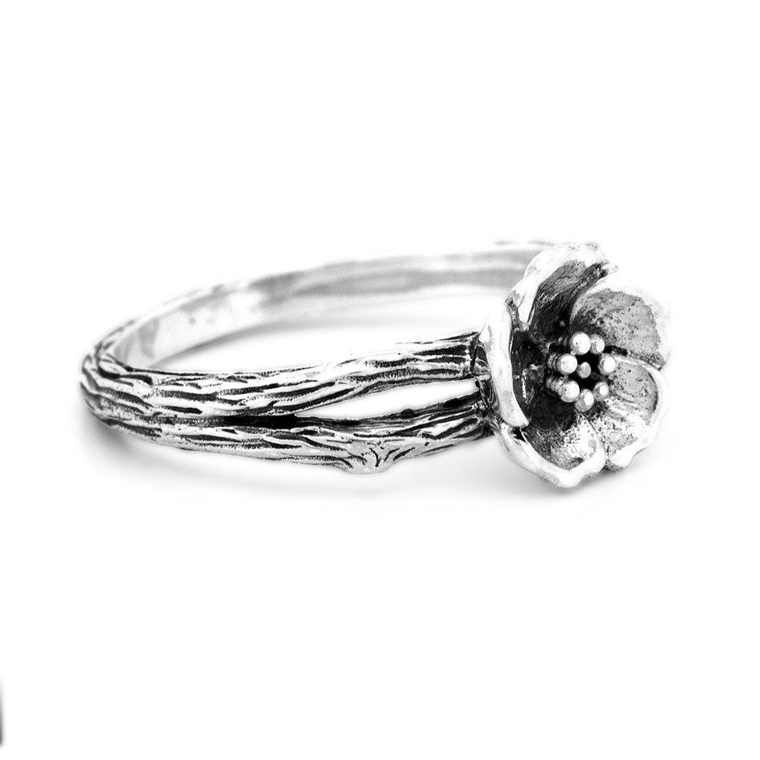 Black Raven Beads Ring Cherry Blossom silver sterling-silver Ring by The Alternative Bead. Your official Black Raven Beads Retailer from Germany