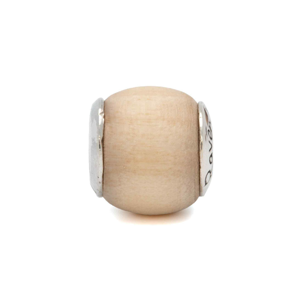 Silver Black Raven Beads Swietenia Mahagoni Wood Wood Charm by The Alternative Bead