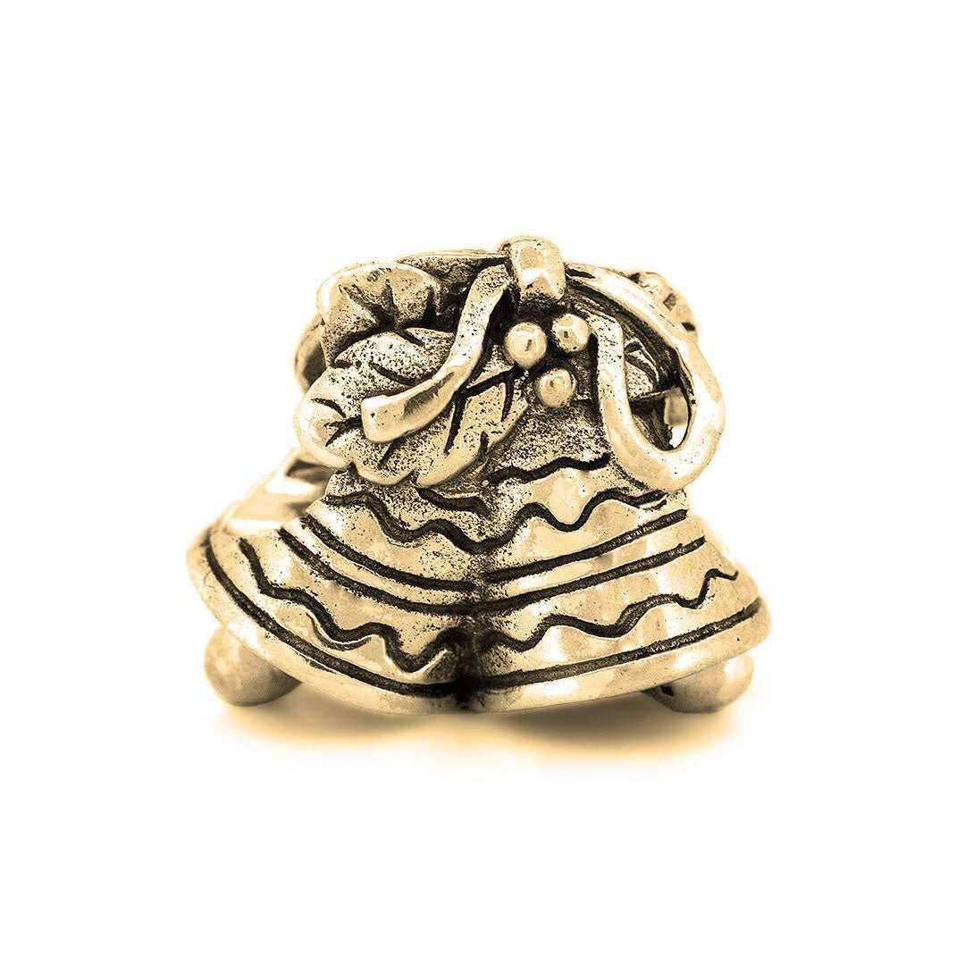 Silver Black Raven Beads Christmas bells Brass Sterling Silver Charm by The Alternative Bead