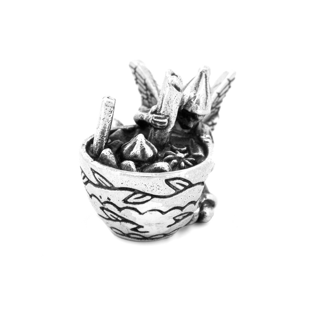 Silver Black Raven Beads Hot Chocolate Fairy Sterling Silver Charm by The Alternative Bead
