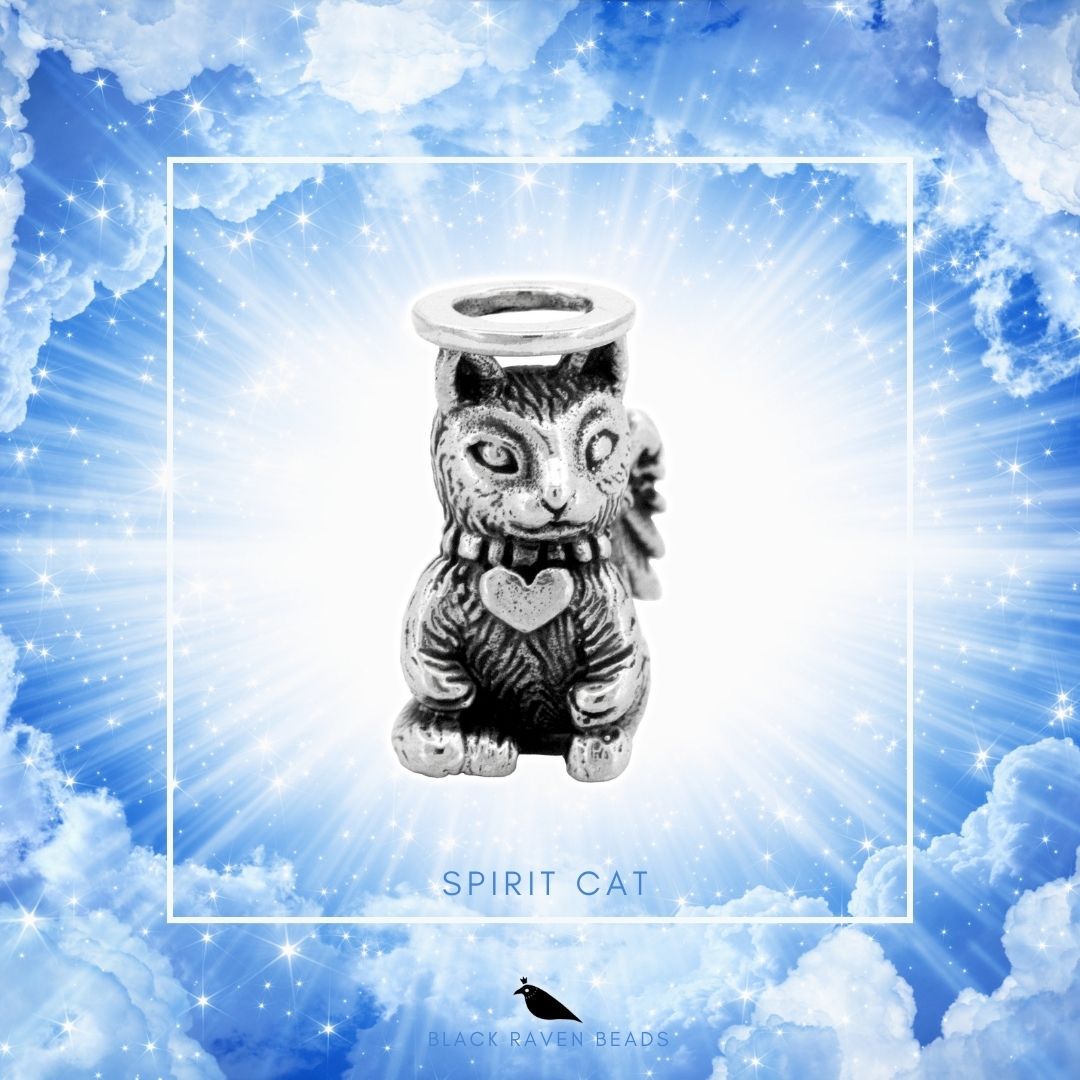 Black Raven Beads Spirit Cat silver sterling-silver Charm by The Alternative Bead. Your official Black Raven Beads Retailer from Germany