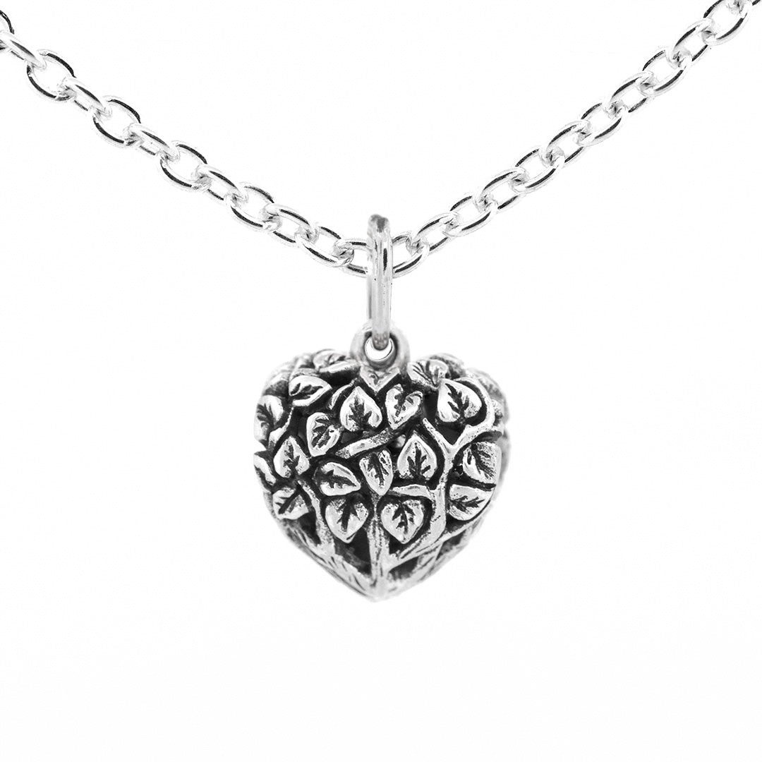 Silver Black Raven Beads Summer Leaf pendant Sterling Silver Charm by The Alternative Bead