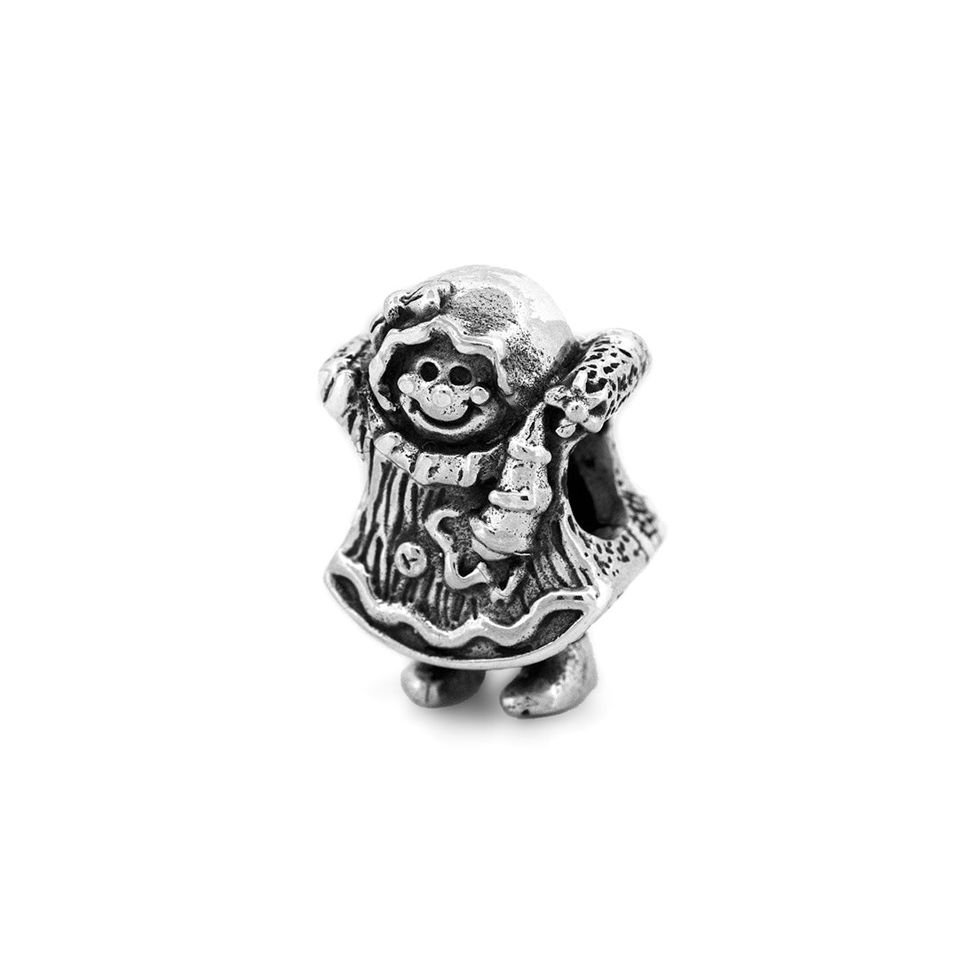Silver Black Raven Beads Mrs Gingerbread Sterling Silver Charm by The Alternative Bead