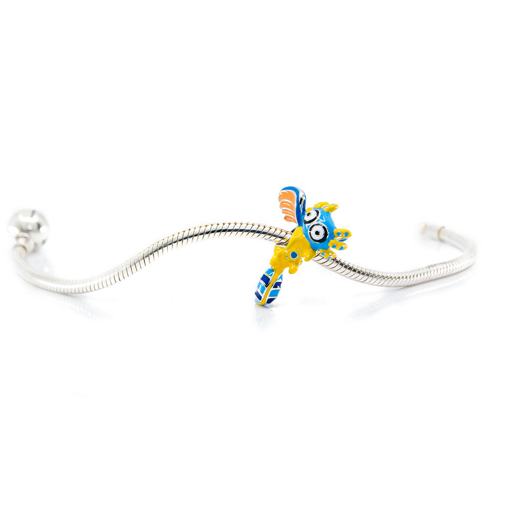 Aurora Charm Loco Amigo Mexican Spirit Animal silver; yellow; blue sterling-silver; enamel Bead by The Alternative Bead. Your official Aurora Charm Retailer from Germany
