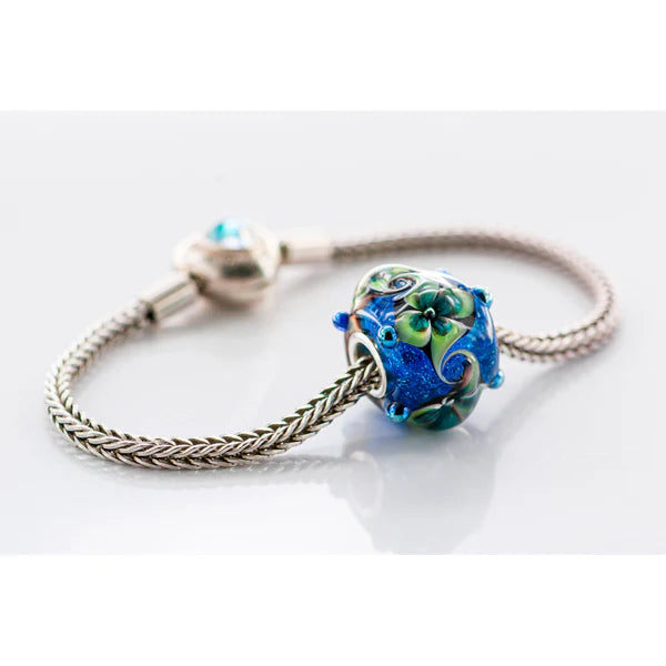 VIP-CHARMS Ocean Bloom Bead blue; green glass Bead by The Alternative Bead. Your official VIP-CHARMS Retailer from Germany