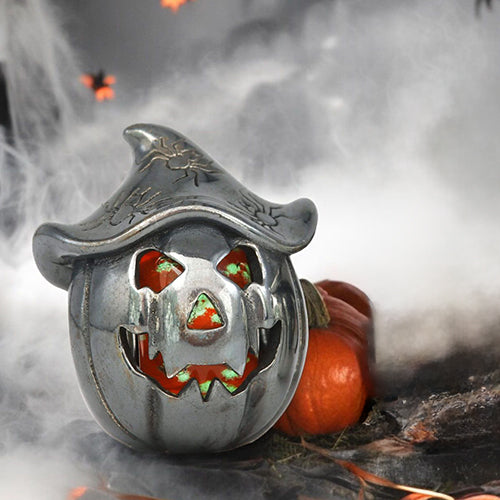 Ogerbeads Mr. Pumpkin DARK Edition – Glass Bead Excluded silver; gray sterling-silver Bead by The Alternative Bead. Your official Ogerbeads Retailer from Germany