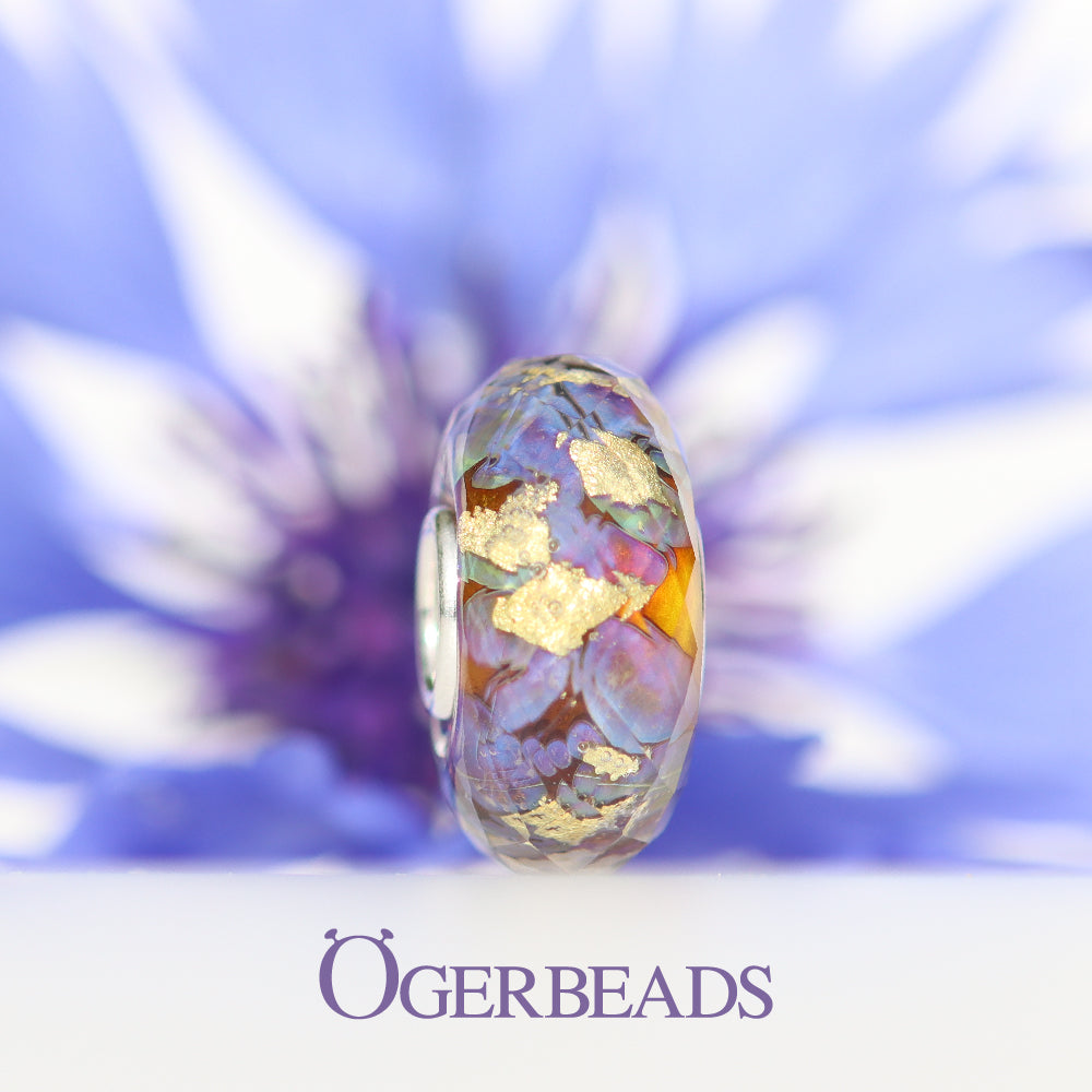 Ogerbeads Baojin Gold Fragments blue; gold glass Bead by The Alternative Bead. Your official Ogerbeads Retailer from Germany