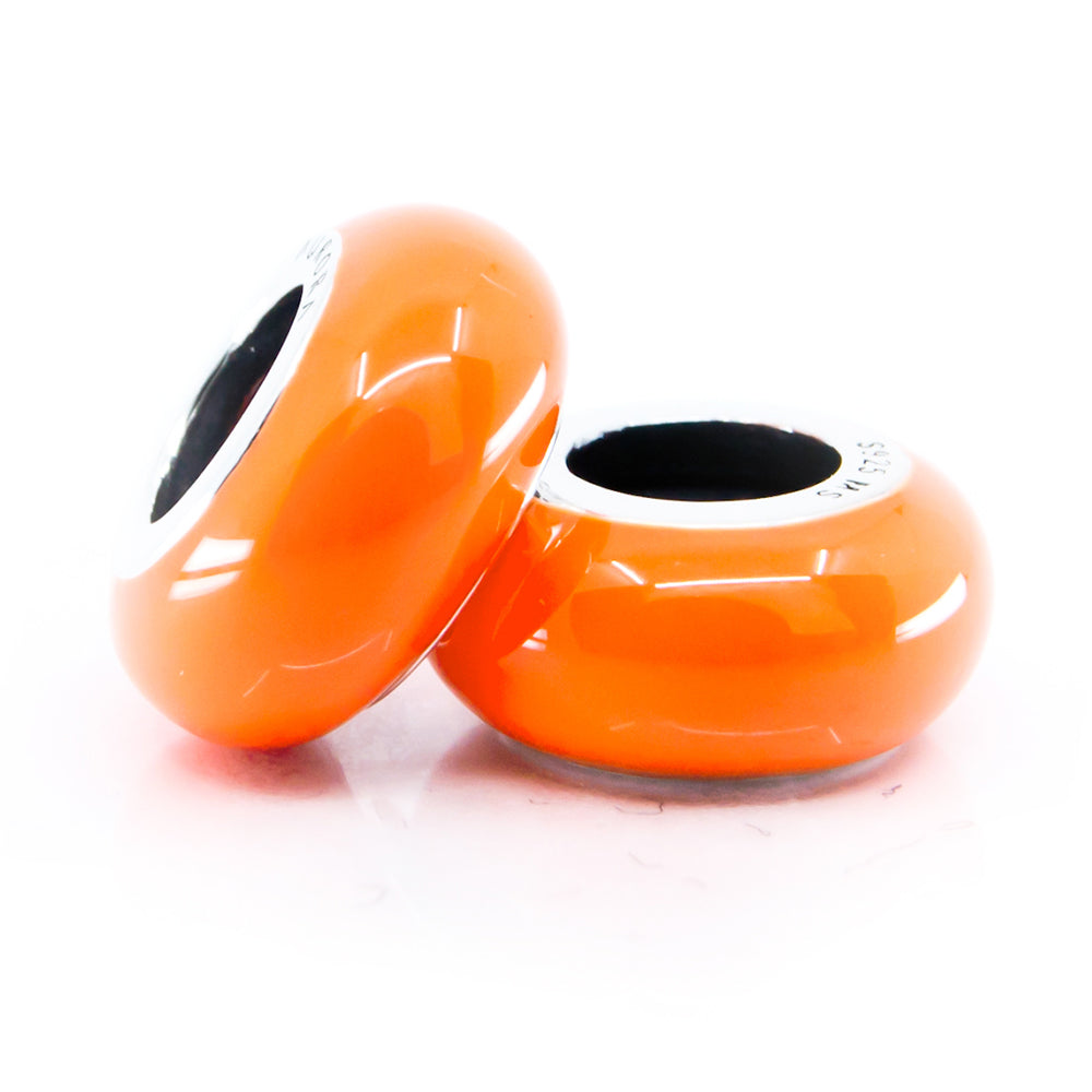 Aurora Charm Orange Universal Enamel Stopper orange sterling-silver; enamel Stopper by The Alternative Bead. Your official Aurora Charm Retailer from Germany