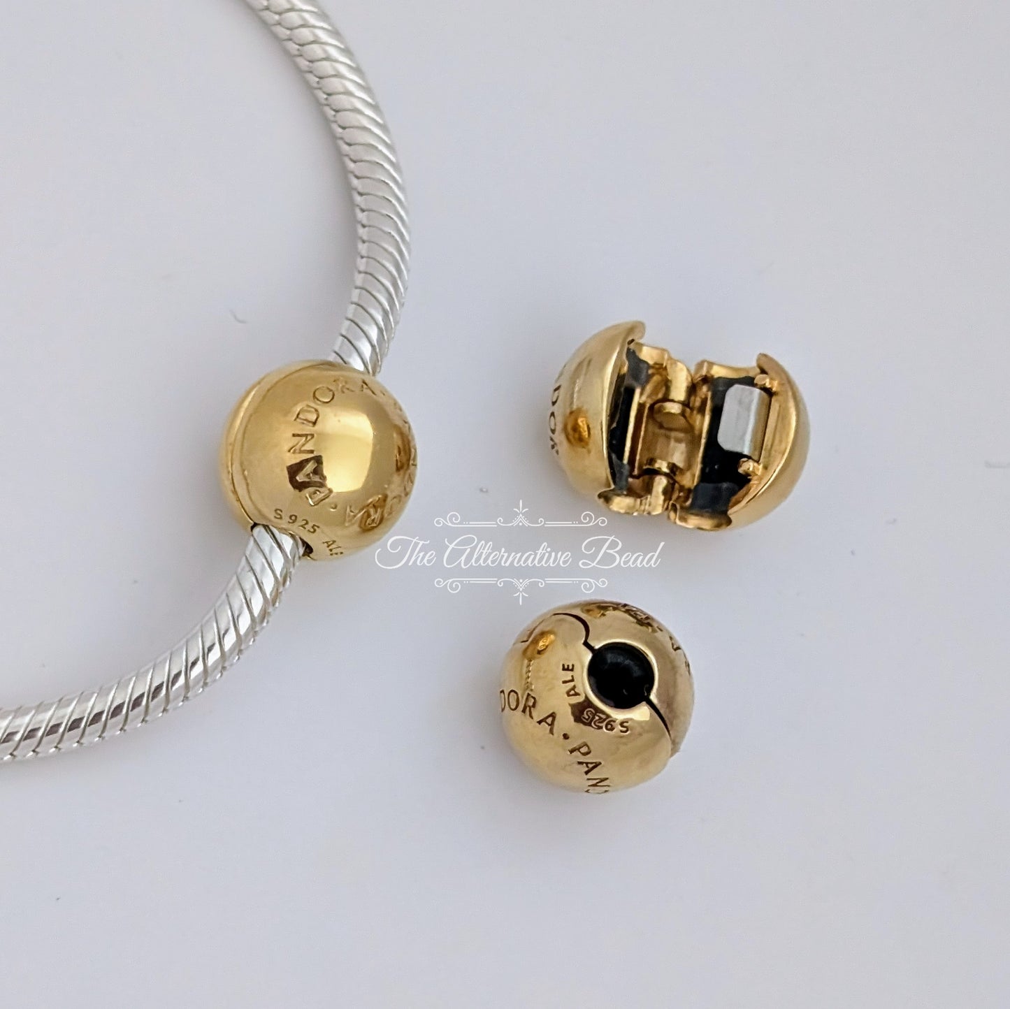 Pandora Shine Signature Pandora Clip gold sterling-silver Clip by The Alternative Bead. Your official Pandora Retailer from Germany