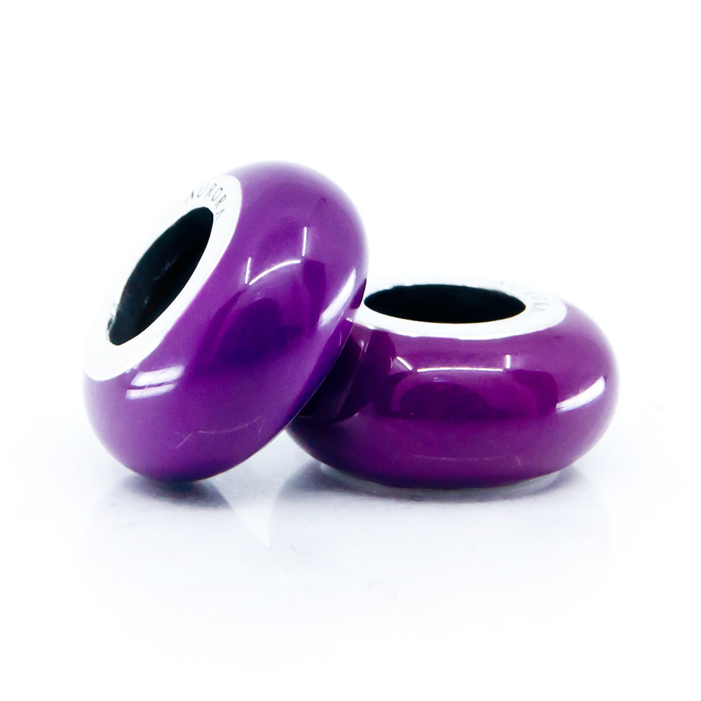 Aurora Charm Purple Universal Enamel Stopper purple sterling-silver; enamel Stopper by The Alternative Bead. Your official Aurora Charm Retailer from Germany