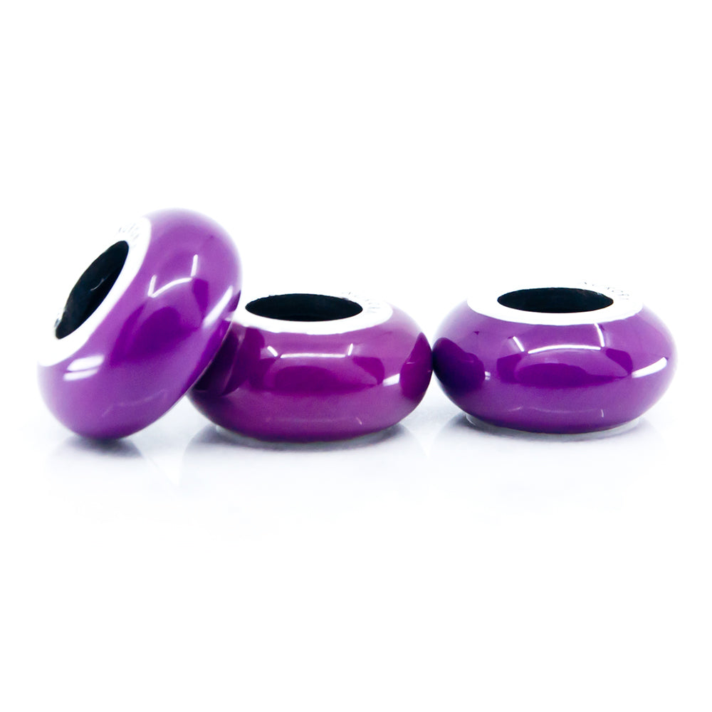 Aurora Charm Purple Universal Enamel Stopper purple sterling-silver; enamel Stopper by The Alternative Bead. Your official Aurora Charm Retailer from Germany