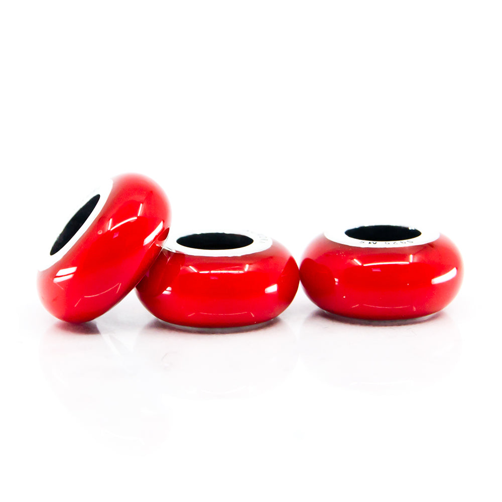 Aurora Charm Red Universal Enamel Stopper red sterling-silver; enamel Stopper by The Alternative Bead. Your official Aurora Charm Retailer from Germany