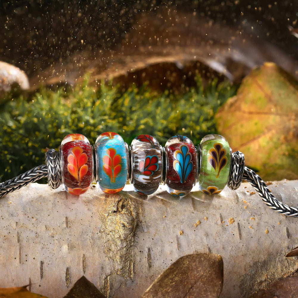 Elfbeads Feather Leaves Golden Forest (G230908) glass Charm - The Alternative Bead official German Retailer. Buy 4 get 5 - free DHL Shipping for all orders above 150€
