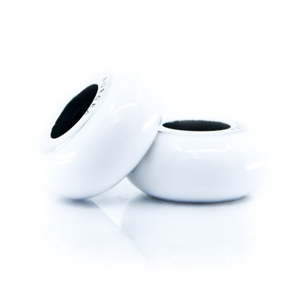 Aurora Charm White Universal Enamel Stopper white sterling-silver; enamel Stopper by The Alternative Bead. Your official Aurora Charm Retailer from Germany