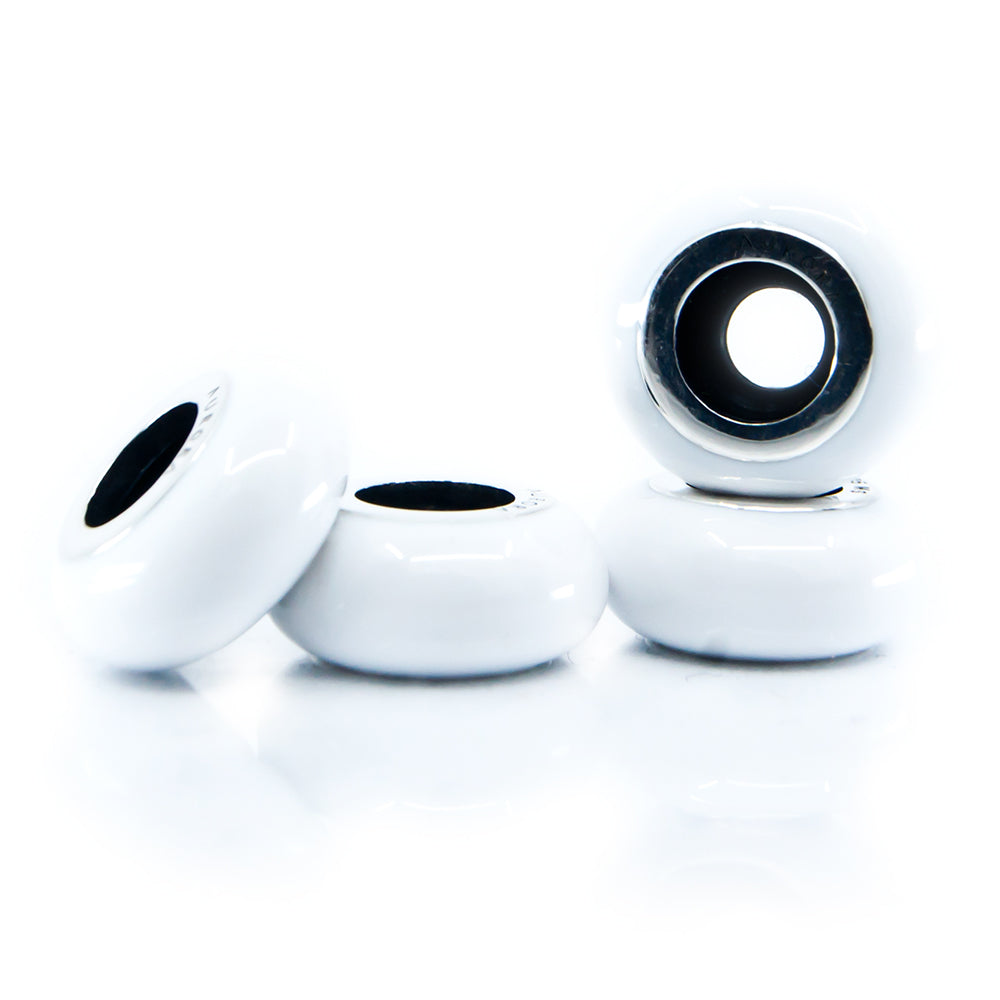 Aurora Charm White Universal Enamel Stopper white sterling-silver; enamel Stopper by The Alternative Bead. Your official Aurora Charm Retailer from Germany