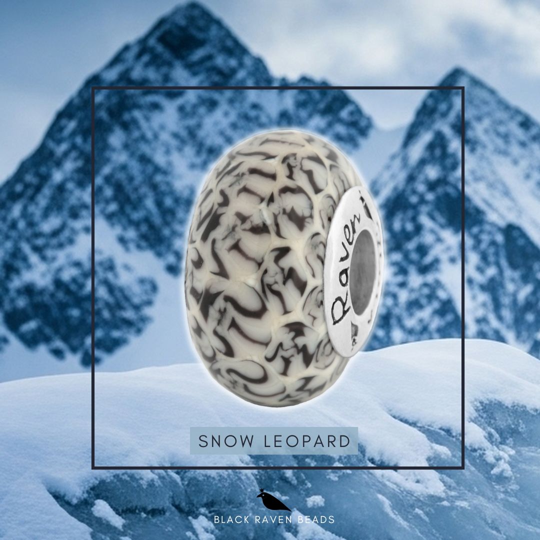 Quiet Strength & Winter Magic: The New Snow Leopard by Black Raven Beads