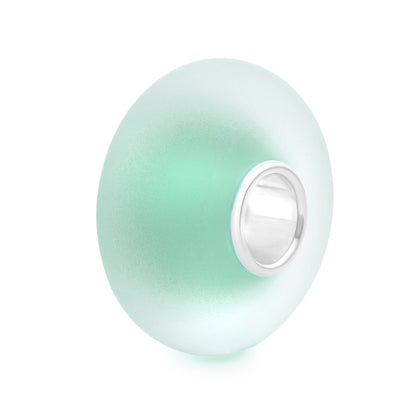 Elfbeads Teal Green Frost (G220809) green and silver glass Charm - The Alternative Bead official German Retailer. Buy 4 get 5 - free DHL Shipping for all orders above 150€