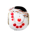 VIP-CHARMS Coffee Muse Murano Glass Bead white; red glass Bead by The Alternative Bead. Your official VIP-CHARMS Retailer from Germany