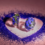 Elfbeads Midnight Royalty Ribbons  glass Bead by The Alternative Bead. Your official Elfbeads Retailer from Germany