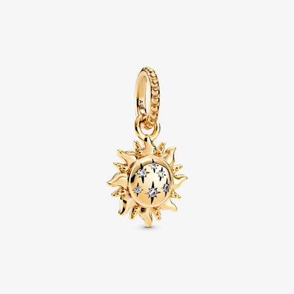 Pandora Sun 14k gold-plated pendant with clear cubic zirconia gold sterling-silver; gold Dangle by The Alternative Bead. Your official Pandora Retailer from Germany