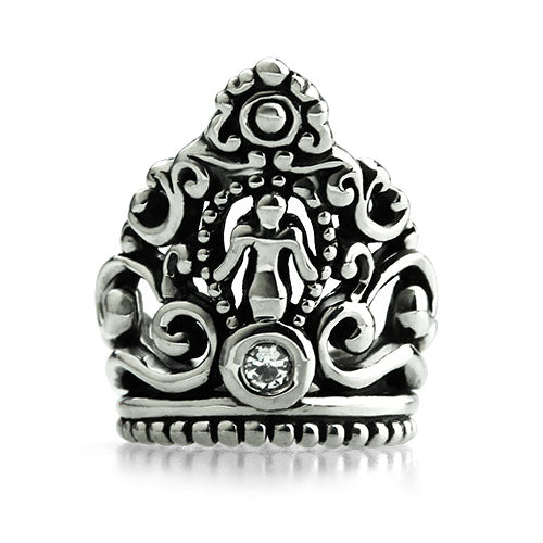 OHM Beads Crowned (AAY062)  sterling-silver Bead The Alternative Bead