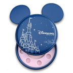 Compact mirror with Disneyland Paris design featuring a castle and blue ears.