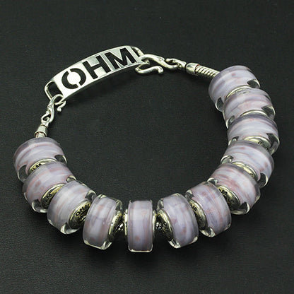  OHM Beads Mottled Mauve Bead by The Alternative Bead 