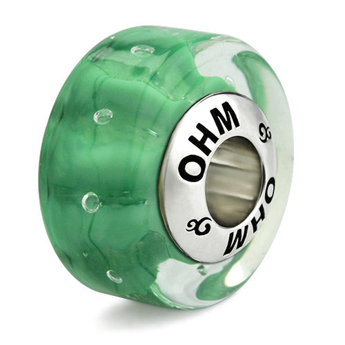 OHM Beads Leaf Green (AMG145)  sterling-silver Bead The Alternative Bead