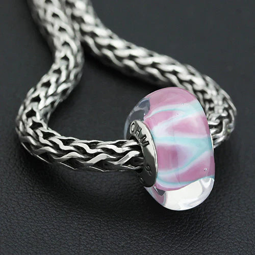 OHM Beads GOTM NO. 55 True Colors multicolor; pink glass; silver-plated Bead by The Alternative Bead. Your official OHM Beads Retailer from Germany
