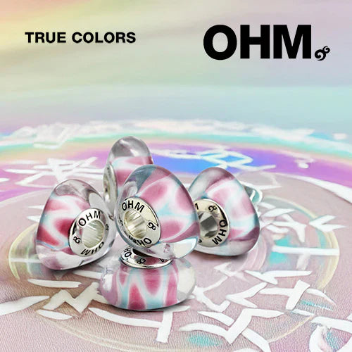 OHM Beads GOTM NO. 55 True Colors multicolor; pink glass; silver-plated Bead by The Alternative Bead. Your official OHM Beads Retailer from Germany