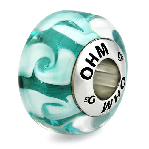 OHM Beads Wave of Mystery blue glass Bead by The Alternative Bead. Your official OHM Beads Retailer from Germany